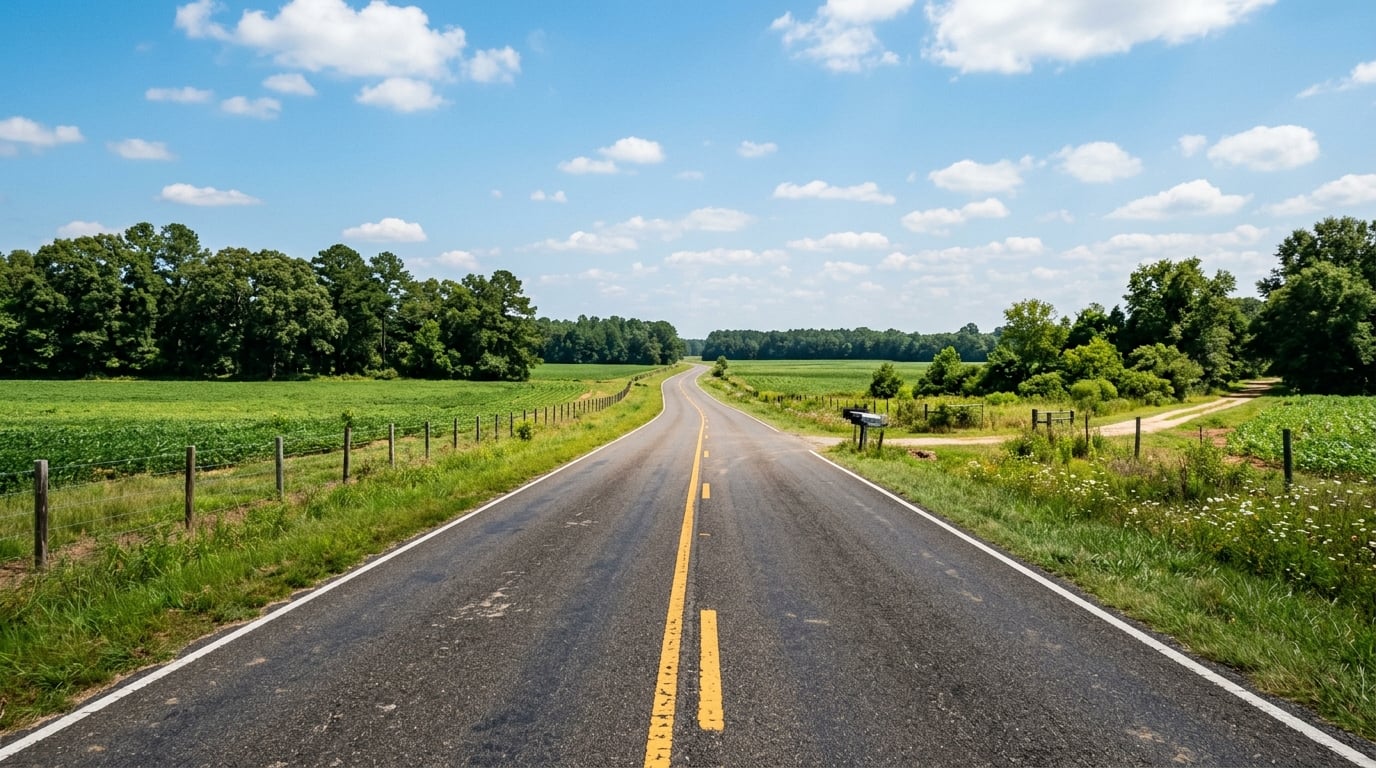 Rural highway in Washington County